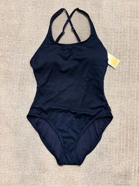 Classic Black One-Piece Swimsuit with Crossback Straps